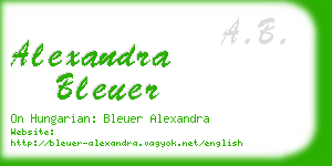 alexandra bleuer business card